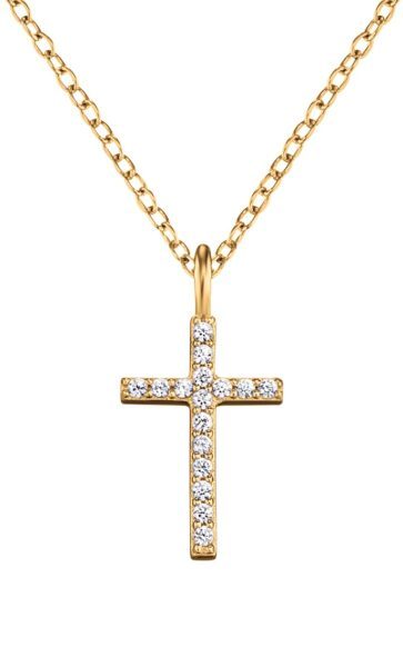 Engelsrufer Pozlacený náhrdelník Křížek ERN-LILCROS-ZIG (řetízek