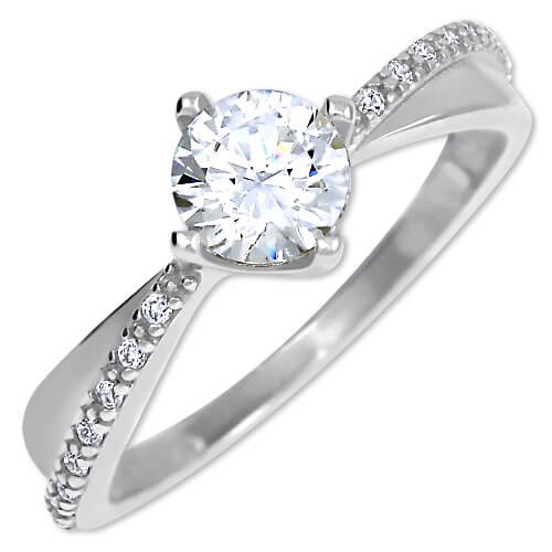 Brilio Zlatý dámský prsten s krystaly 229 001 00806 07 55 mm
