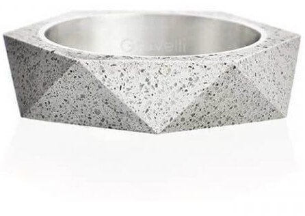 Gravelli Betonový prsten šedý Cubist GJRUSSG005 50 mm
