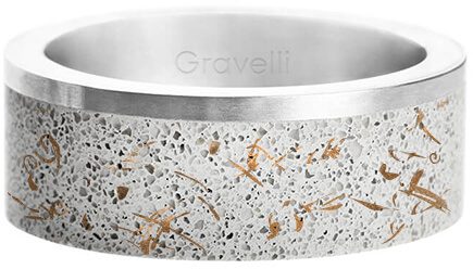 Gravelli Netradiční betonový prsten Edge Fragments Edition měděná/šedá GJRUFCG002 60 mm