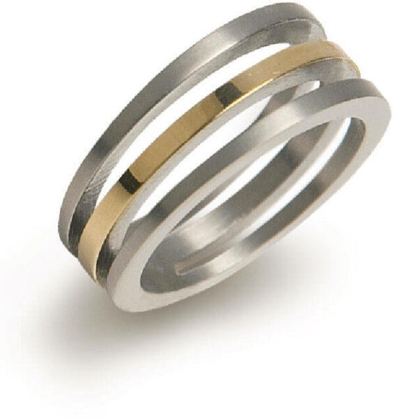 Boccia Titanium Pozlacený titanový prsten 0128-02 58 mm