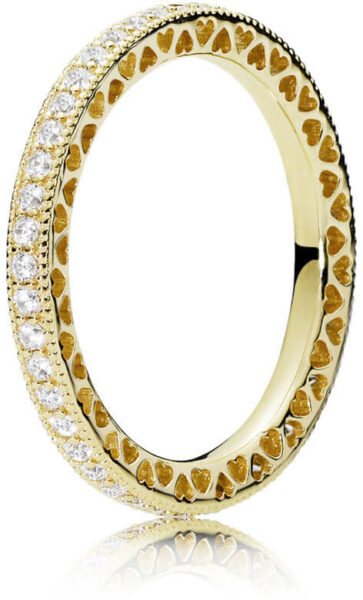 Pandora Třpytivý pozlacený prsten Shine 168655C01 58 mm