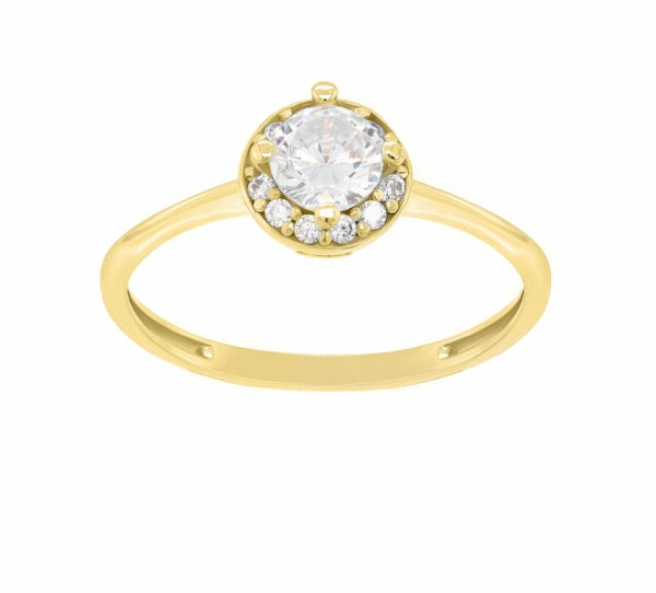 Brilio Okouzlující zásnubní prsten ze žlutého zlata GR003YAU 54 mm
