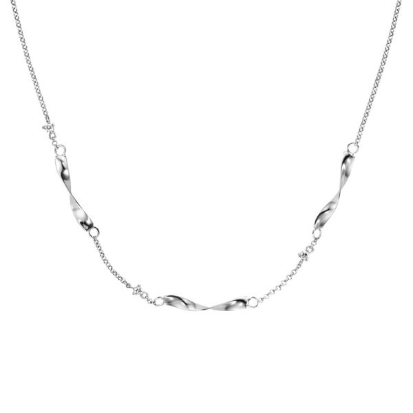 Engelsrufer Elegantní stříbrný náhrdelník s kubickou zirkonií Twist ERN-TWIST-ZI