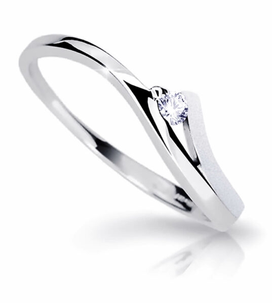 Cutie Diamonds Půvabný prsten z bílého zlata s briliantem DZ6818-1718-00-X-2 58 mm