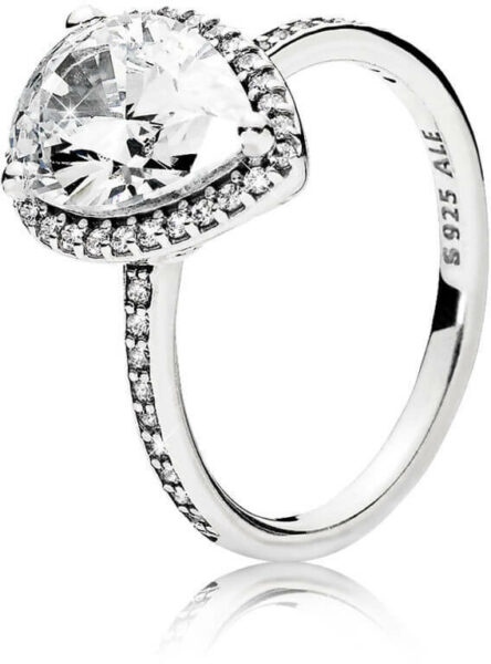 Pandora Oslnivý stříbrný prsten 196251CZ 54 mm