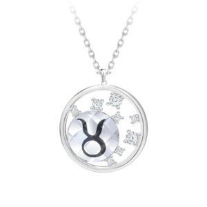 Preciosa Stříbrný náhrdelník s českým křišťálem Býk Sparkling Zodiac 6150 85 (řetízek