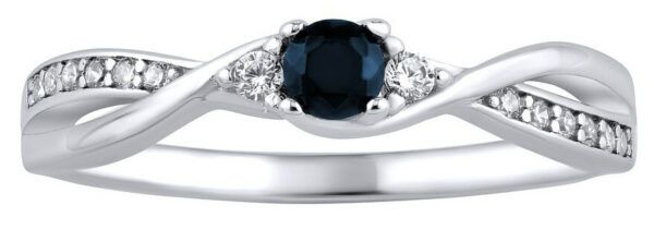 Silvego Stříbrný prsten s pravým přírodním safírem JJJR1100SAP 62 mm