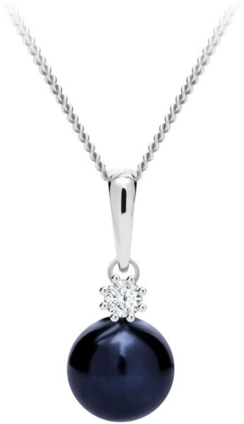 Preciosa Dechberoucí stříbrný náhrdelník Tonga s pravou říční perlou a kubickou zirkonií Preciosa 5311 20 (řetízek