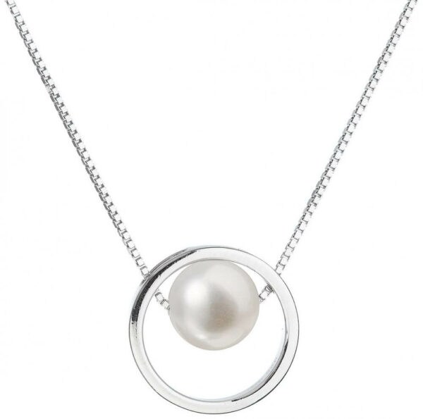 Evolution Group Stříbrný náhrdelník s pravou perlou Pavona 22025.1 (řetízek