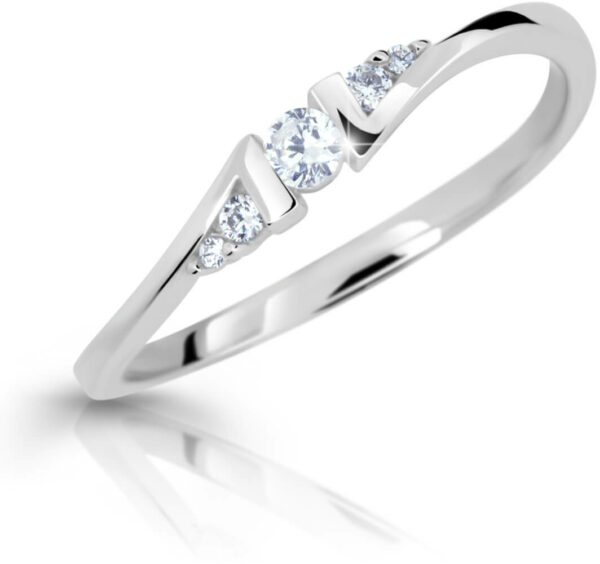 Cutie Diamonds Půvabný prsten z bílého zlata s brilianty DZ6720-3054-00-X-2 53 mm