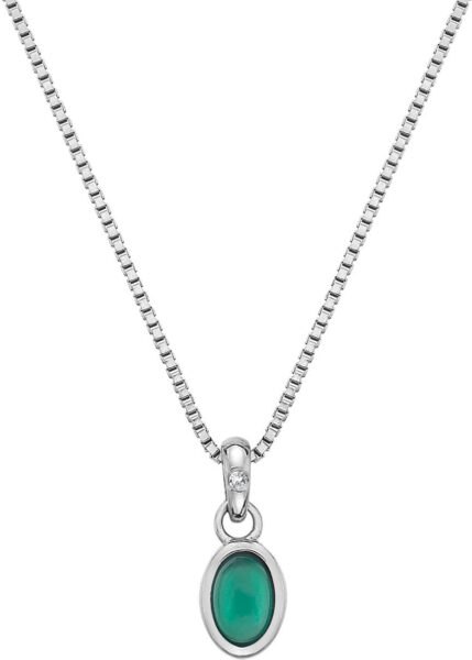 Hot Diamonds Stříbrný náhrdelník pro narozené v květnu Birthstone DP758