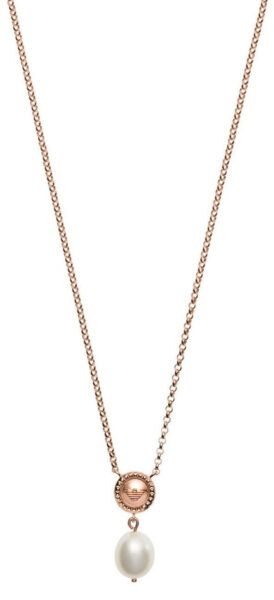 Emporio Armani Růžově zlacený stříbrný náhrdelník EG3433221