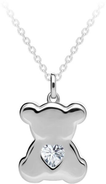 Preciosa Stříbrný náhrdelník Shiny Teddy s kubickou zirkonií Preciosa 5326 00 (řetízek