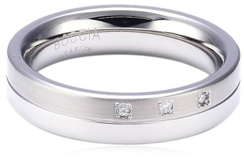Boccia Titanium Titanový snubní prsten s diamanty 0129-03 62 mm