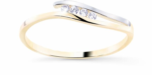 Cutie Diamonds Krásný bicolor prsten ze zlata s brilianty DZ8026-00-X-1 59 mm
