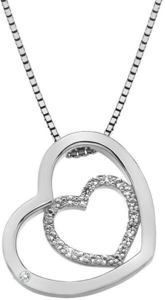 Hot Diamonds Stříbrný srdíčkový náhrdelník Adorable Encased DP691 (řetízek