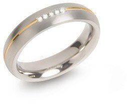 Boccia Titanium Pozlacený titanový snubní prsten s diamanty 0130-04 55 mm