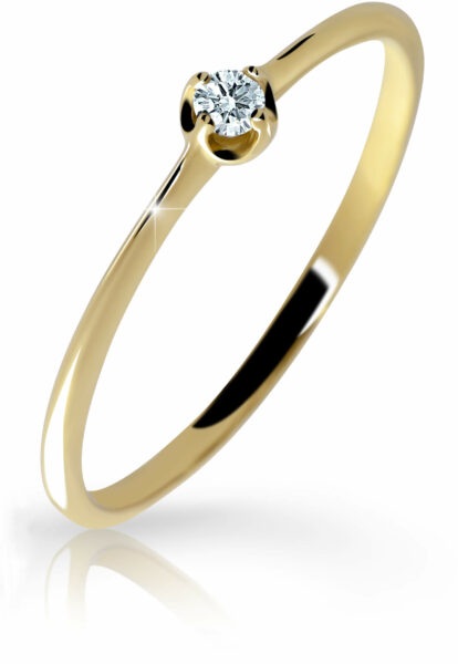 Cutie Diamonds Jemný prsten ze žlutého zlata s briliantem DZ6729-2931-00-X-1 57 mm