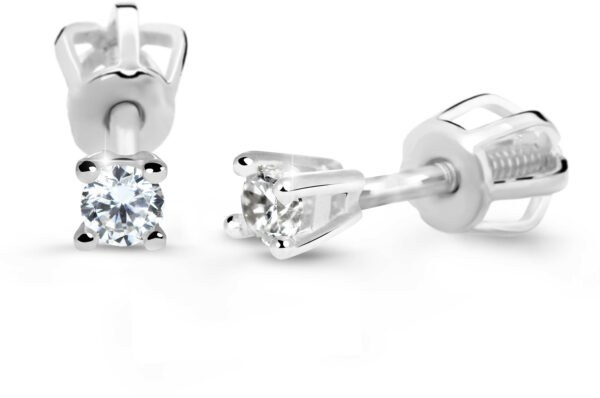 Cutie Diamonds Minimalistické náušnice pecky z bílého zlata s brilianty DZ60129-30-00-X-2