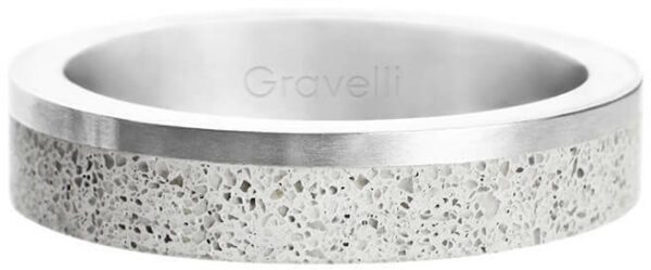 Gravelli Betonový prsten Edge Slim ocelová/šedá GJRUSSG021 66 mm
