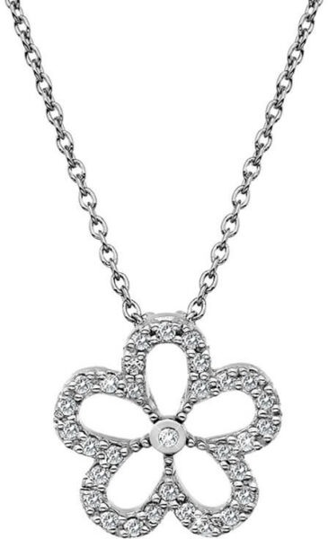 Hot Diamonds Stříbrný náhrdelník s pravým diamantem Daisy DP720 (řetízek