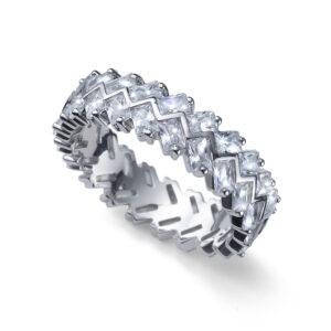Oliver Weber Originální stříbrný prsten s krystaly Legend 63260 57 mm