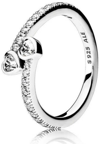 Pandora Stříbrný třpytivý prsten 191023CZ 52 mm