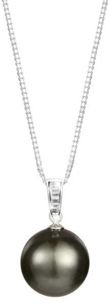 JwL Luxury Pearls Stříbrný náhrdelník s pravou mořskou tahitskou perlou JL0567 (řetízek