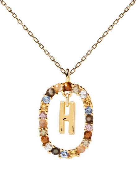 PDPAOLA Krásný pozlacený náhrdelník písmeno "H" LETTERS CO01-267-U (řetízek