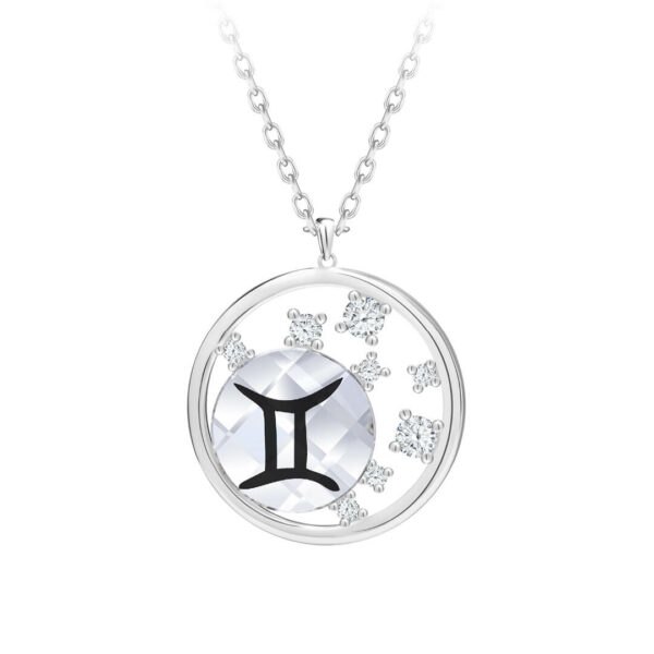 Preciosa Stříbrný náhrdelník s českým křišťálem Blíženci Sparkling Zodiac 6150 86 (řetízek