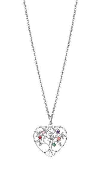 Lotus Silver Krásný stříbrný náhrdelník Strom života s barevnými zirkony LP3199-1/1 (řetízek