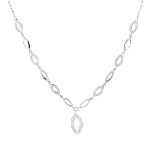 Stříbrný náhrdelník KAPKY 5 mm