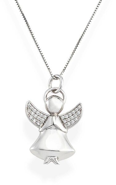 Amen Jemný stříbrný náhrdelník se zirkony Angels A2BB (řetízek