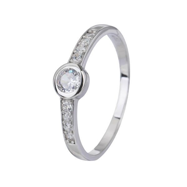 Stříbrný prsten NĚŽNÝ SOLITÉR Velikost prstenu: 51