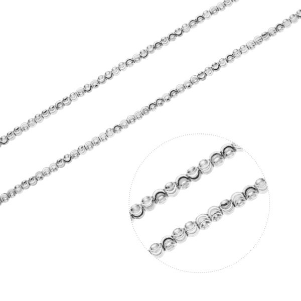 Stříbrný náhrdelník MĚSÍČNÍ 3 mm