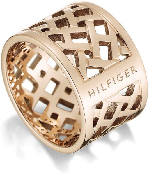 Tommy Hilfiger Originální pozlacený prsten z oceli TH2700744 54 mm