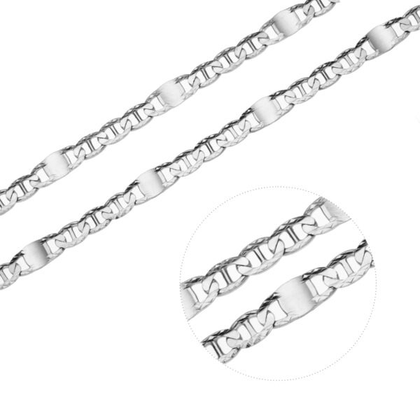 Stříbrný náhrdelník H 3+1 SQUASH 6 mm Délka řetízku: 60 cm