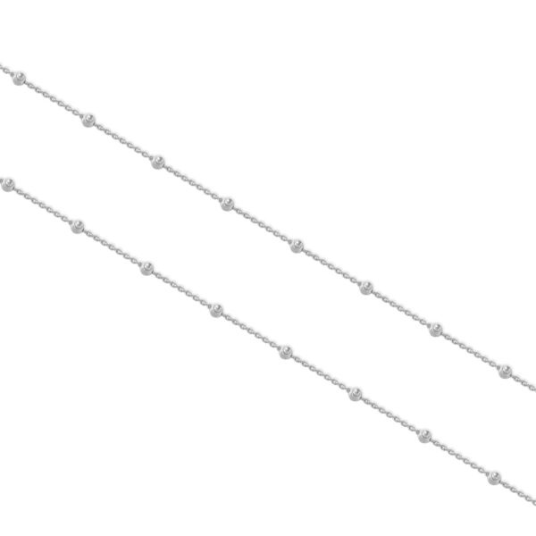 Stříbrný náhrdelník KULIČKY MĚSÍČNÍ brus Délka řetízku: 50 cm