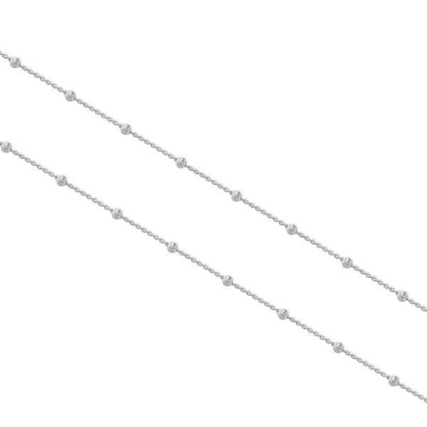Stříbrný náramek KULIČKY MĚSÍČNÍ brus Délka náramku: 17 cm