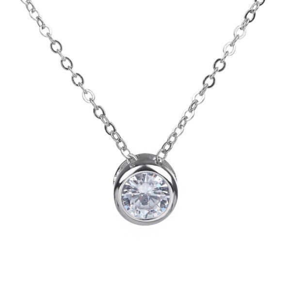 Stříbrný náhrdelník ZÁŘIVÝ KROUŽEK 7 mm