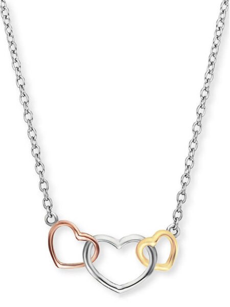 Engelsrufer Stříbrný náhrdelník s barevnými srdci ERN-WITHLOVE-03