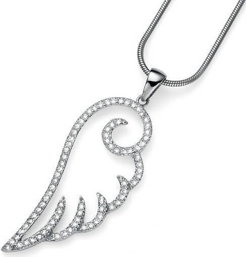 Oliver Weber Stříbrný náhrdelník Andělské křídlo Luxwing 61133 (řetízek
