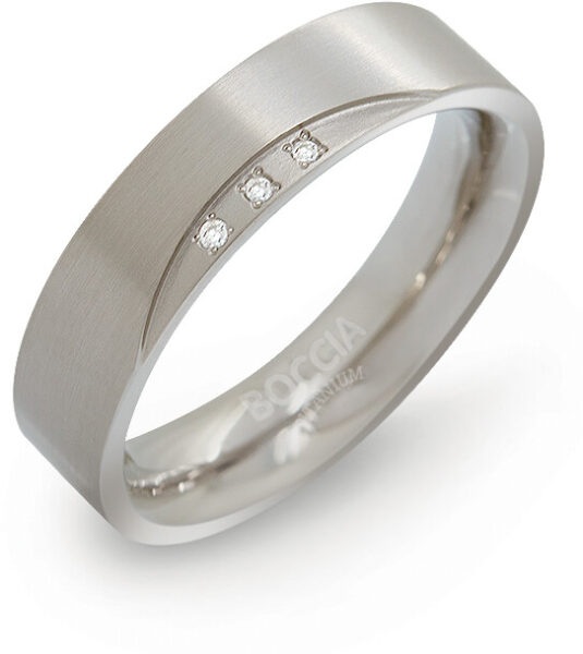 Boccia Titanium Titanový snubní prsten s diamanty 0138-02 57 mm