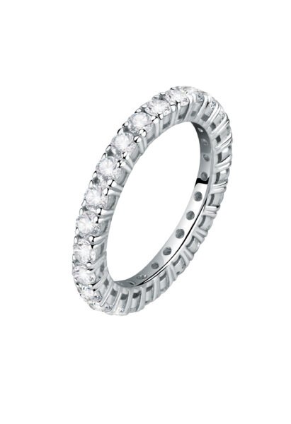 Morellato Třpytivý stříbrný prsten se zirkony Scintille SAQF161 56 mm