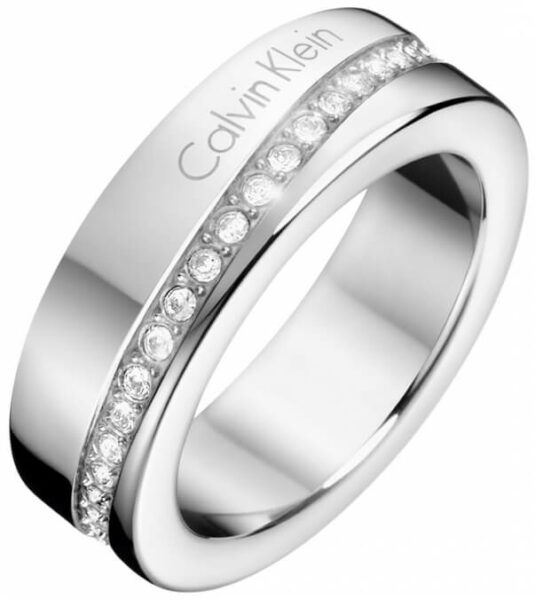 Calvin Klein Ocelový prsten s krystaly Hook KJ06MR0402 50 mm