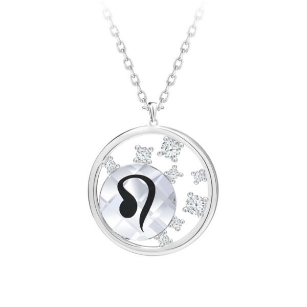 Preciosa Stříbrný náhrdelník s českým křišťálem Lev Sparkling Zodiac 6150 88 (řetízek