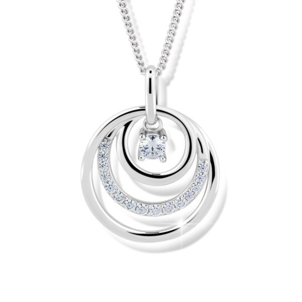 Modesi Překrásný náhrdelník ze stříbra J328CZ-W (řetízek