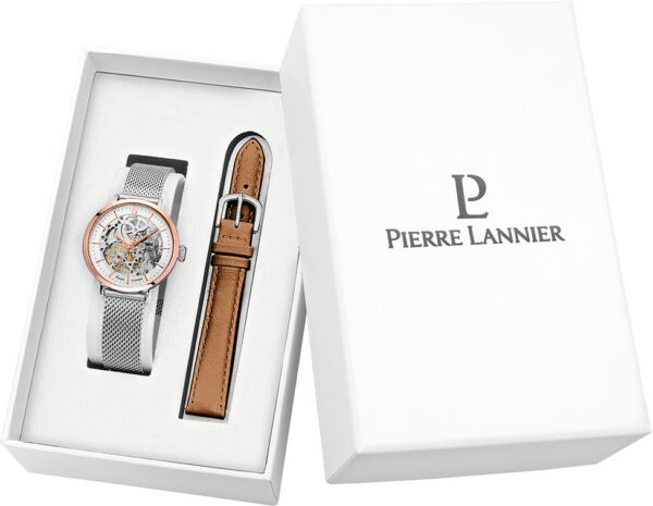 Pierre Lannier Dárkový set hodinky Automatic + řemínek 354K721