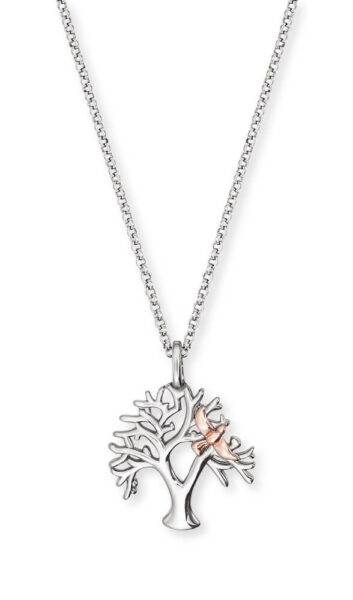 Engelsrufer Něžný stříbrný bicolor náhrdelník se stromem života ERN-TREE-BIR (řetízek